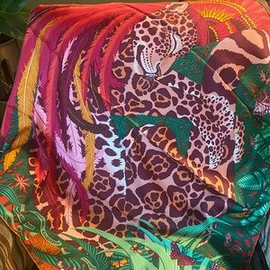 Hermes jaguar print scarf